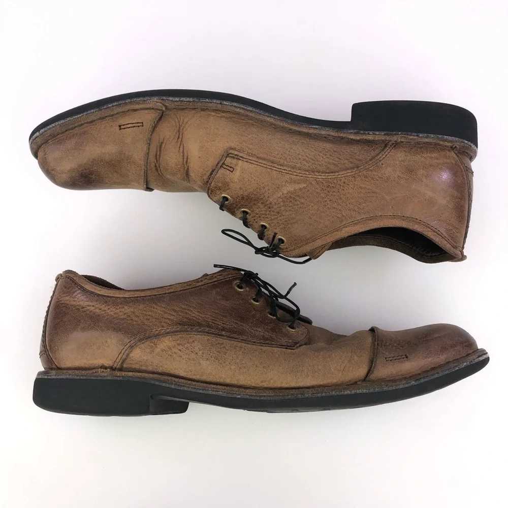 Cole Haan Brown Leather Cap Toe Oxford Dress Shoes Size 10